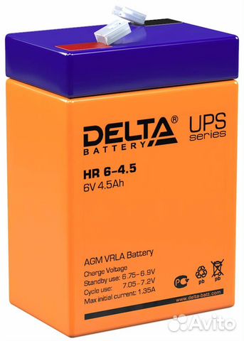 Аккумулятор для UPS Delta HR 6-4.5
