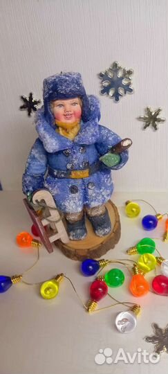 Ватные елочные игрушки