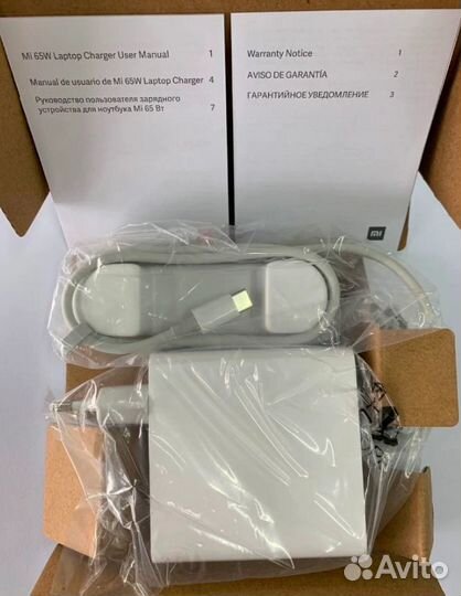 Зарядное устройство Xiaomi для ноутбука (65w Max)