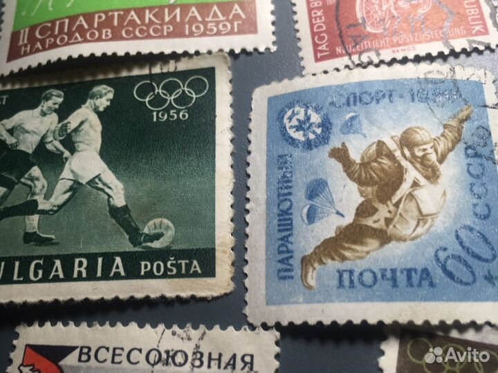 Марки СССР спорт50-60е года