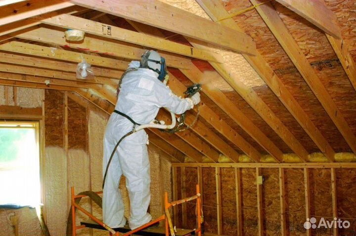 Утепление, теплоизоляция пенополиуретаном мансарды