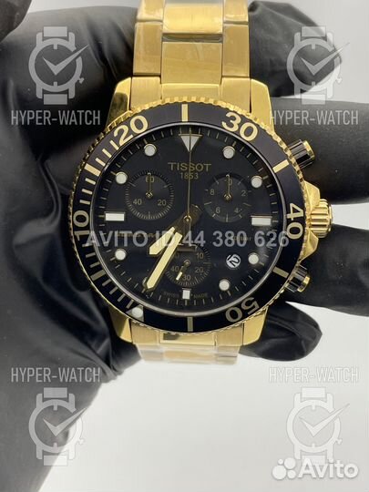 Часы Tissot Seastar 1000 Chronograph 46mm Yellow