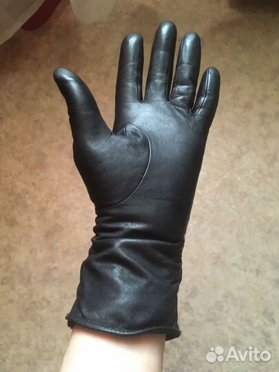 Перчатки кожаные женские на узкую руку