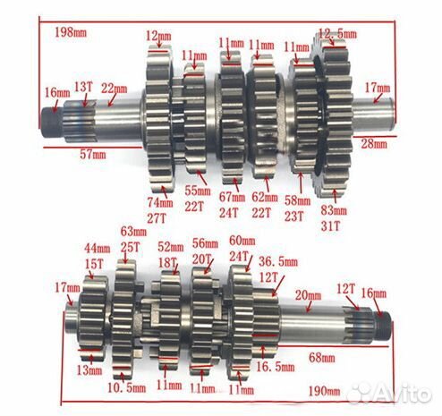 Кпп в сборе (6ск.) ZS177MM(NC250)