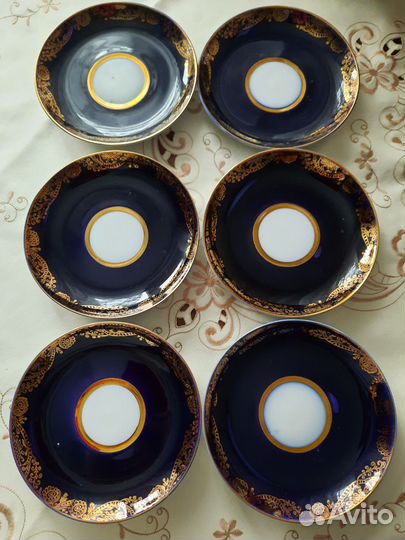 Вазы, чайные пары лфз, кобальт