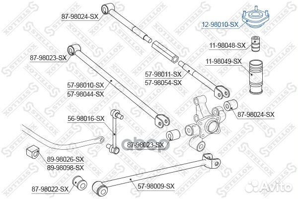 12-98010-SX опора амортизатора заднего Toyota