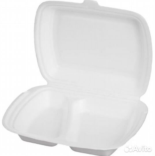 Ланч-бокс 2 секции, 249х207х61 мм 100 шт