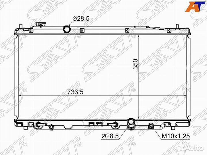 Радиатор охлаждения Хонда Фит 07
