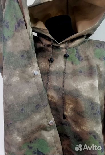 Накидка Пончо Дождевик мох мультикам цифра