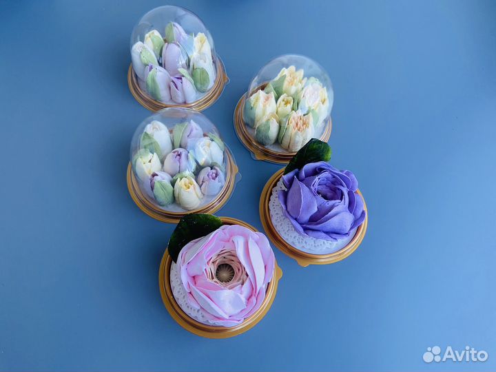 Зефирные цветы в коробке