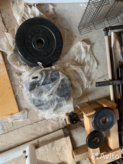 Штанга олимпийская, гриф блины