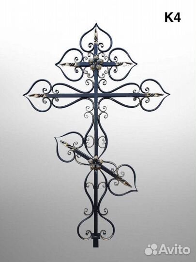 Крест на могилу кованый