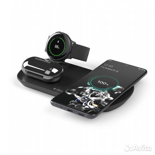 Зарядная станция 3 в 1: Qi, Galaxy Watch,Buds 17.5