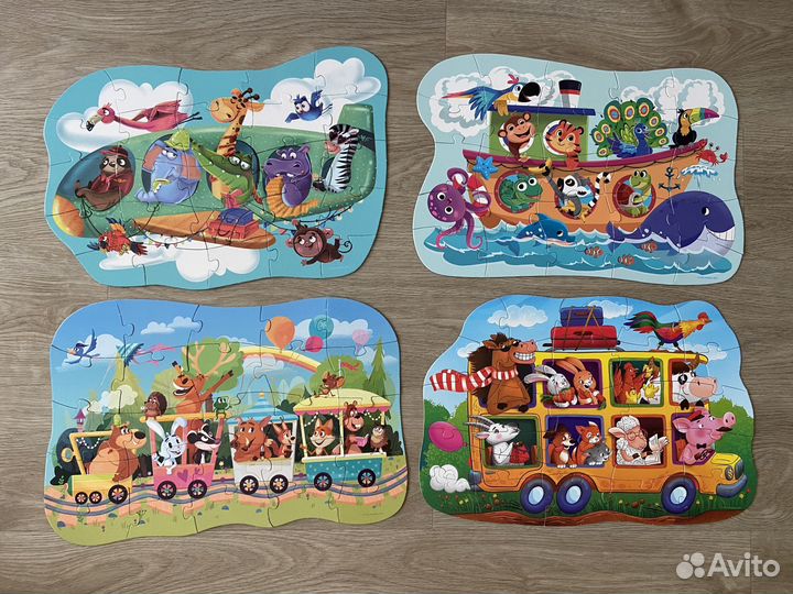 Макси пазлы 4 штуки