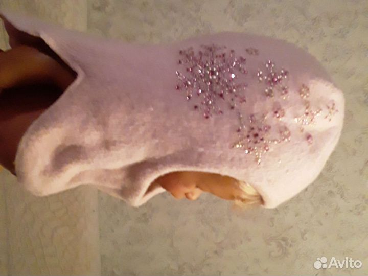 Шапка шлем для девочки 48 50