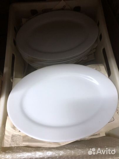 Тарелки белые фарфоровые Europe посуда ресторанная