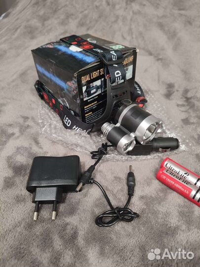 Налобный фонарь аккумуляторный