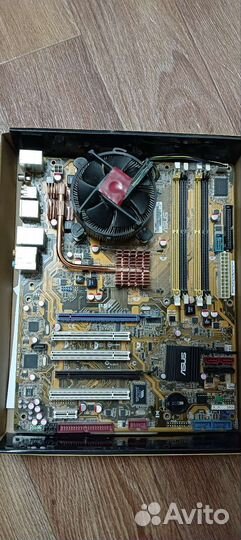 Материнская плата asus p5k с процессором и памятью