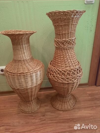 Ваза напольная плетеная