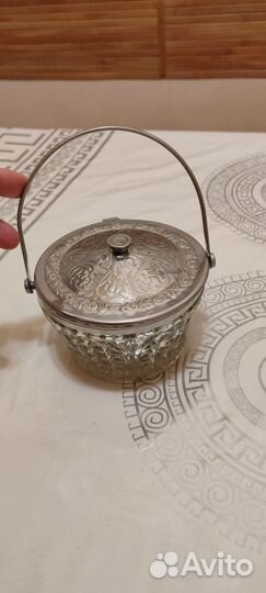 Сахарница стекло СССР винтаж