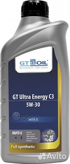 Масло GT Ultra Energy C3 SAE 5W-30 API SM SN