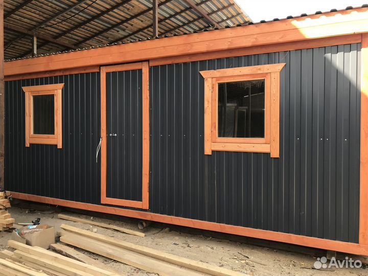 Бытовка гостевая на 2 комнаты, 6х2,3м теплая