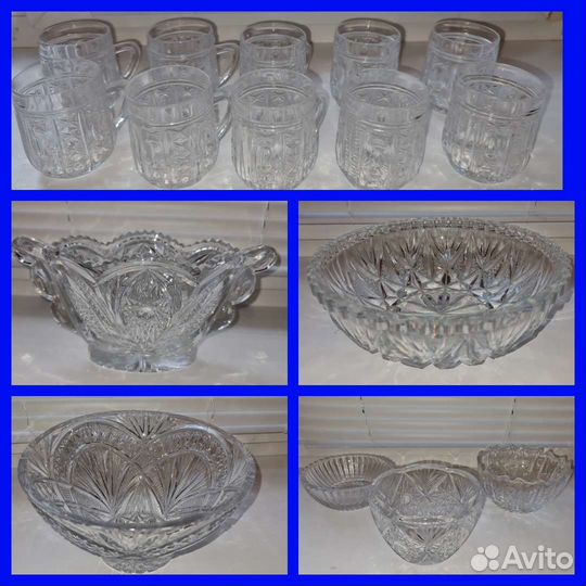 Хрустальные салатницы фруктовницы