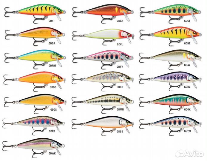 Воблер Rapala CountDown Elite 55, 5,5см 5г, gdiw