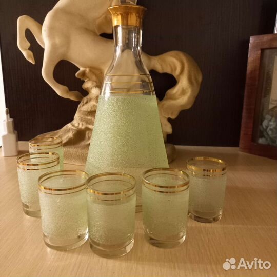 Графин цветное стекло СССР