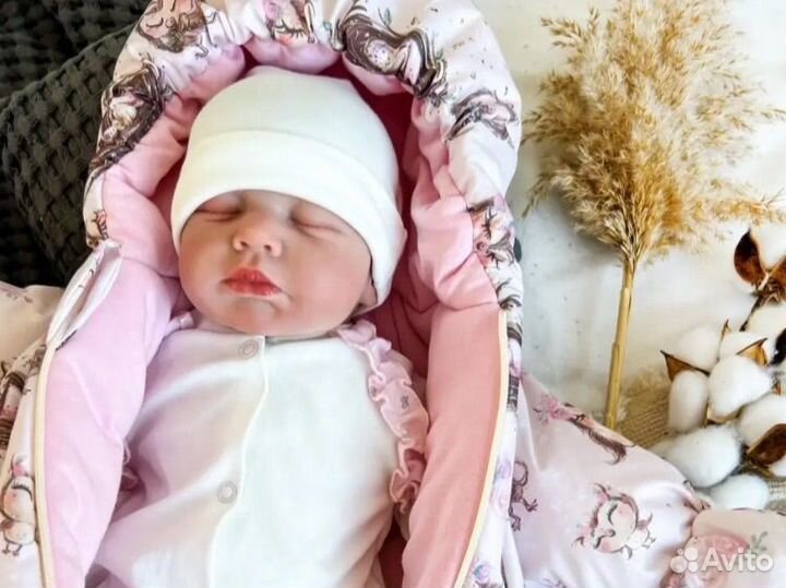 Конверт на выписку для девочки зима