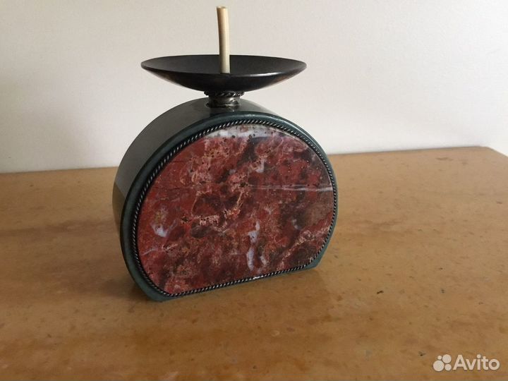 Красная Пейзажная Яшма Подсвечник Урал СССР