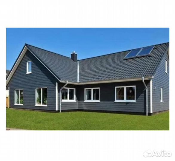 Сайдинг блок хаус, графит 3000*230