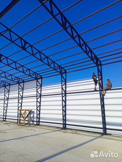 Ангар 500м2, теплый, из сэндвич панелей