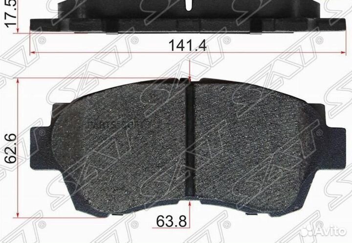 SAT ST-04465-30080 Колодки тормозные перед toyota