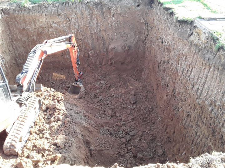 Мини экскаватор земляные работы мини погрузчик