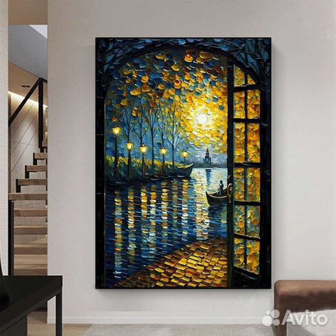 Картина маслом Пейзаж за окном