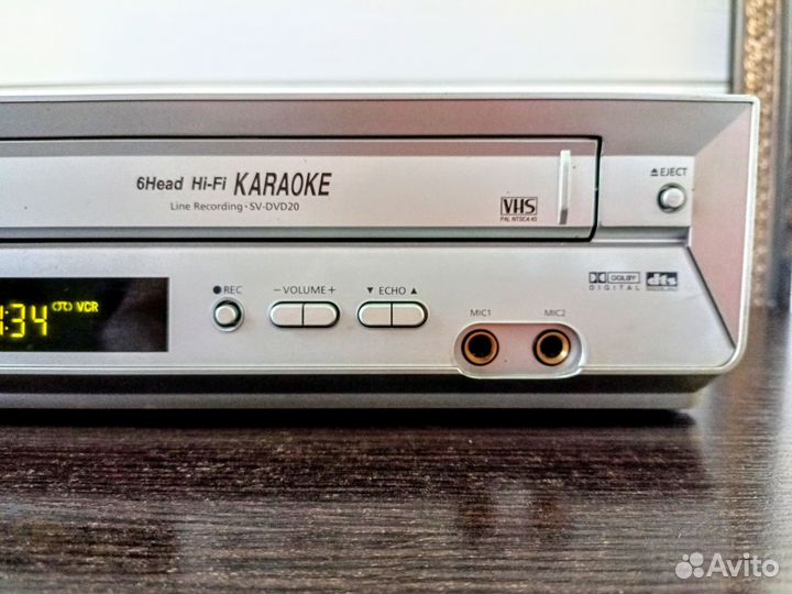 VHS DVD проигрыватель Hi Fi 6 головочный комбо