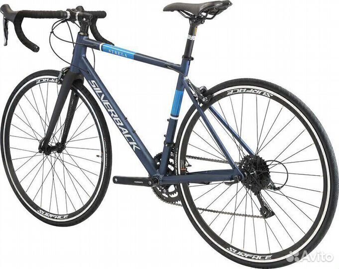 Велосипед silverback strela sport (2023) Satin Matt Blue/Gloss Anodized Sky Blue and White Decals Ad