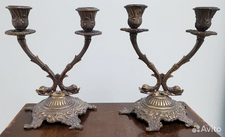 Подсвечники комнатные бронза 19 век Европа