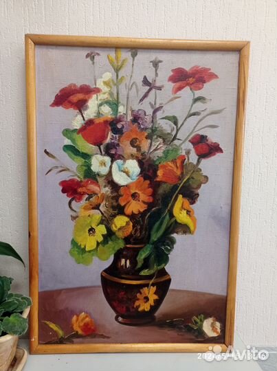 Картина маслом на холсте цветы