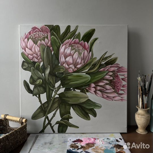 Картина маслом на холсте 60х60