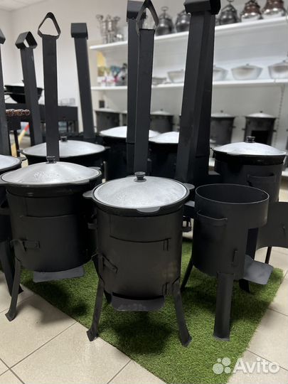 Печь с казаном на 10л + шумовка