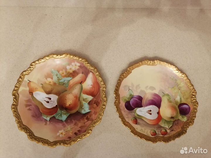 Старинные фарфоровые тарелки. Limoges