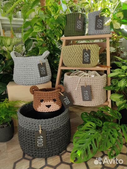 Интерьерные корзины / кашпо