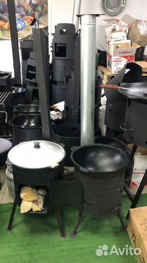 Казан чугунный 6/8/9/10л комплект,казан