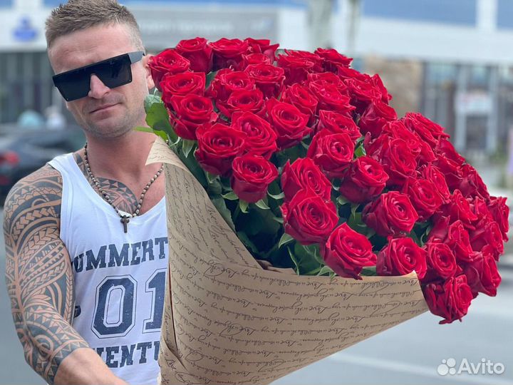 51 роза Букеты Цветы Розы 15 25 45 75 101