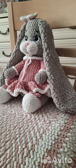 Плюшевая зайка ручная работа