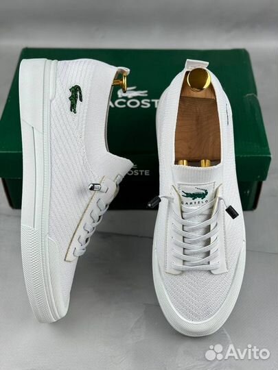 Мужские летние кеды Lacoste white