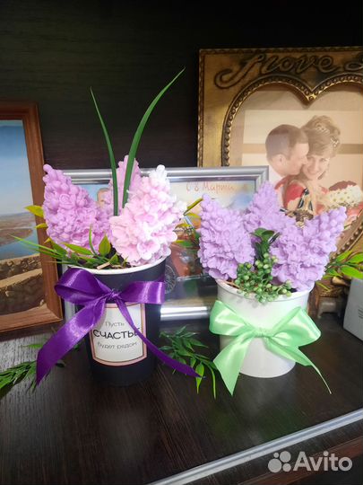 Букет сирени из мыла