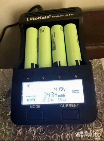 Аккумуляторные батарейки NCR 18650B, 3400 mAh